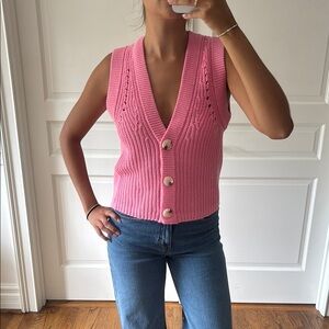 NWT pink sweater vest
